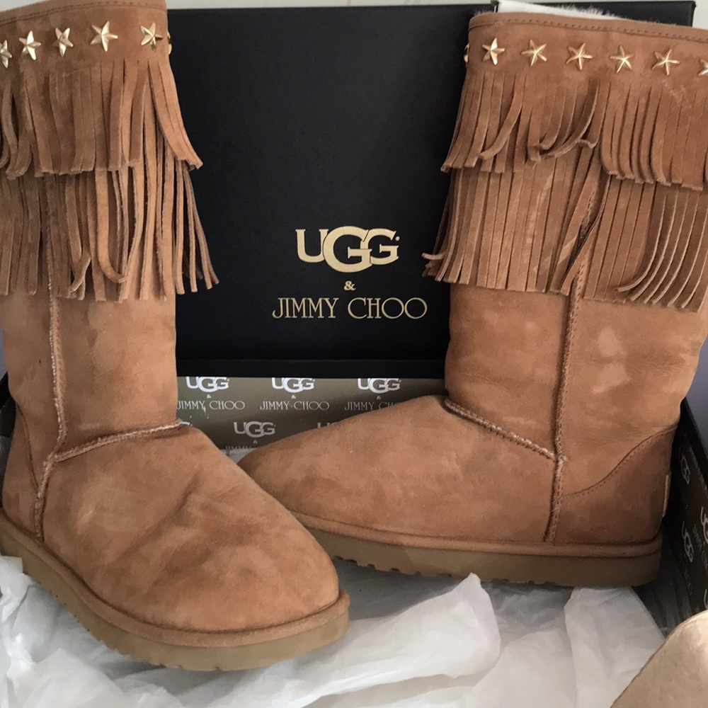 EXCELLENT CONDITION JIMMY CHOO X UGGS BOOT W/ BOX